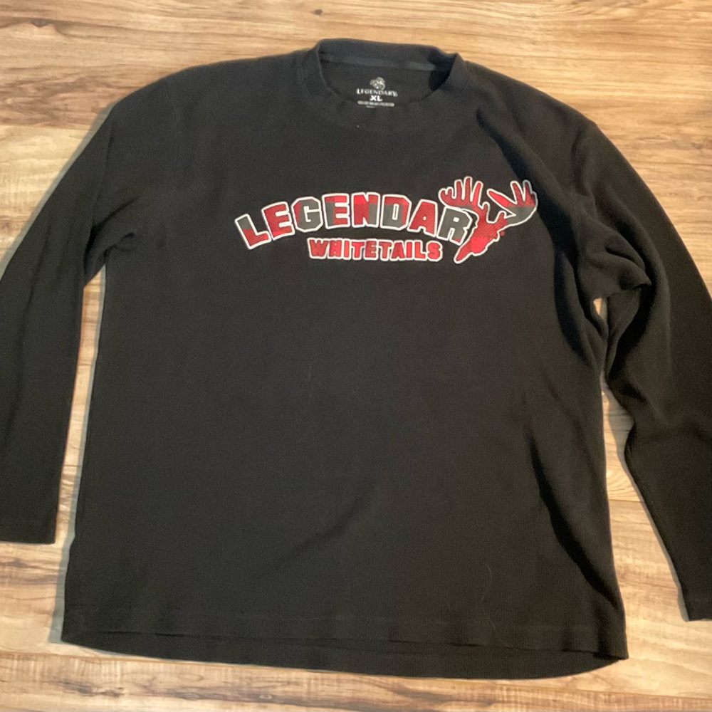 Legendary Whitetails Black and Red Thermal Long Sleeve Tee